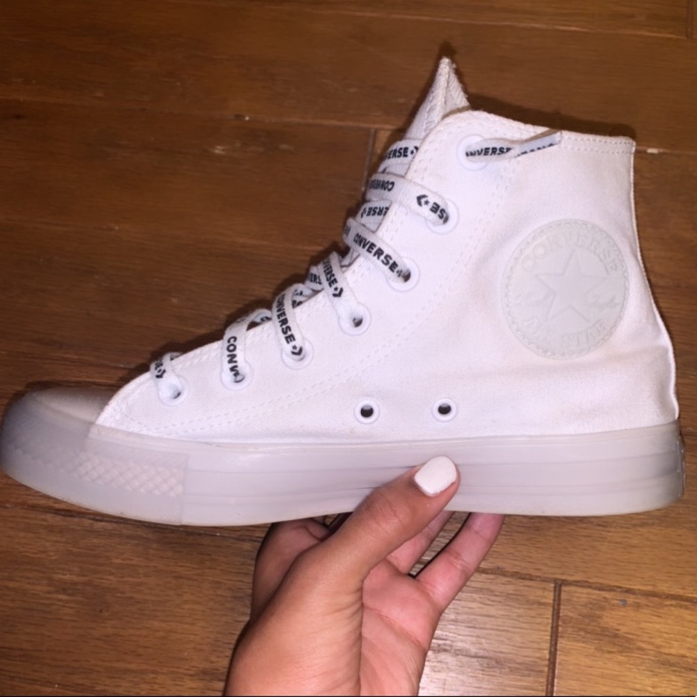 STILL FOR SELL NOT YET SOLD-Clear Sole All White Converse